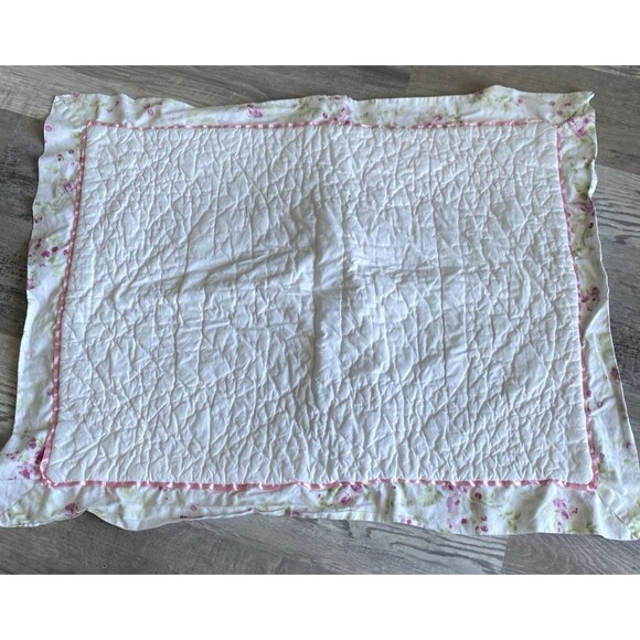 Simply Shabby Chic Standard Quilted Pillow Sham Floral Ruffle (2) - Picture 5 of 5